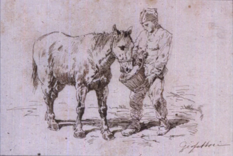 Soldato che abbevera il cavallo - Galleria d’Arte Moderna Ricci Oddi, Piacenza